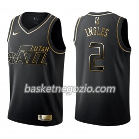 Canotte Uomo Utah Jazz Joe Ingles 2 Nike Nero Golden Edition Swingman